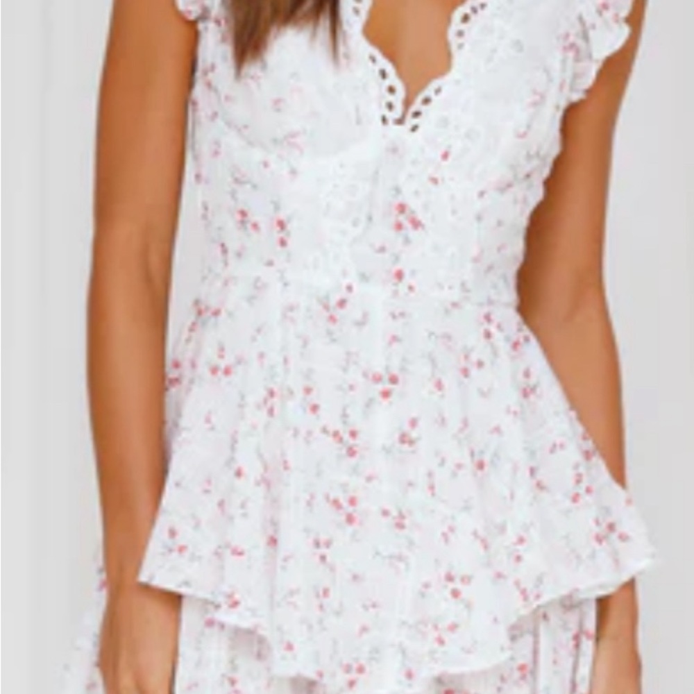 Hello Molly white romper M
